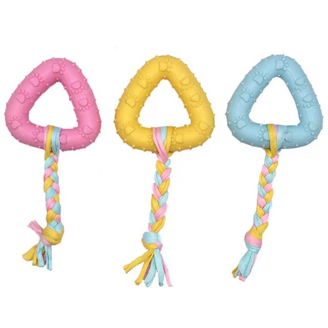 Un juego de tres bolas de juguete para perros con barras dentales resistentes a las mordeduras LingWen 9024719118680