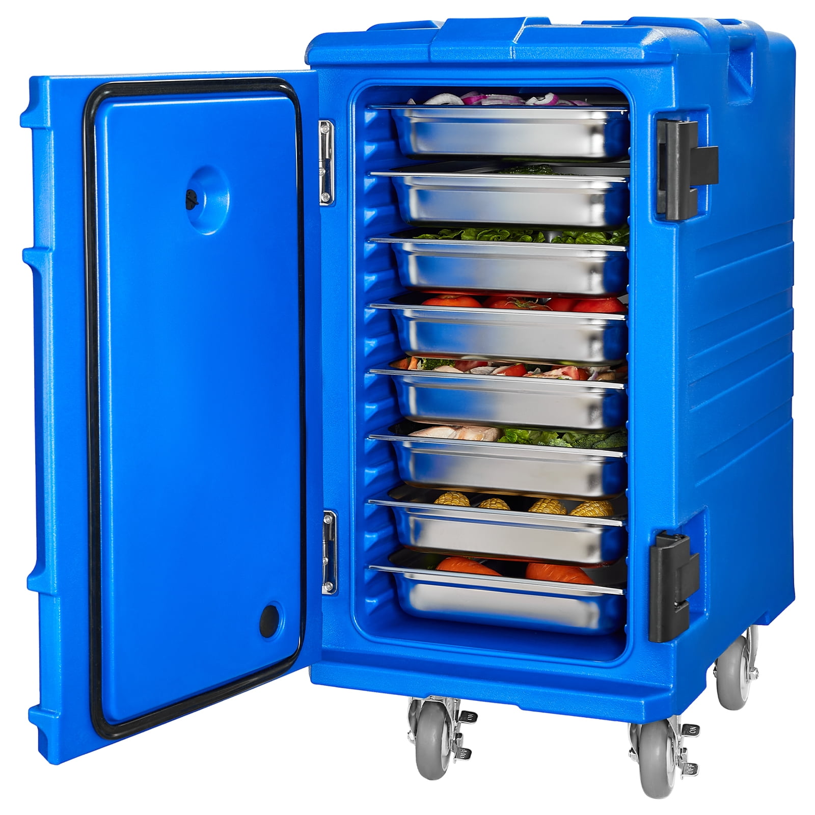 Gymax 4 Pack End Loading Insulated Food Pan Carrier Hot & Cold 6
