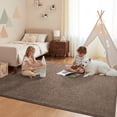thumbnail image 6 of Noahas Soft Low Pile Rug Modern Area Rugs for Bedroom Living Room,Suitable for Boys Girls Teenagers and Adults with Super Soft Touch , Brown-white , 5' x 8', 6 of 8