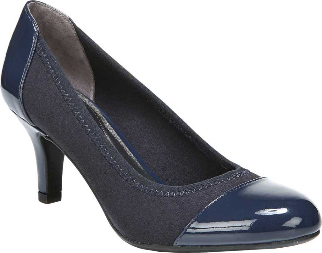 LifeStride Womens Parigi Stretch Patent Toe Cap Dress Heels