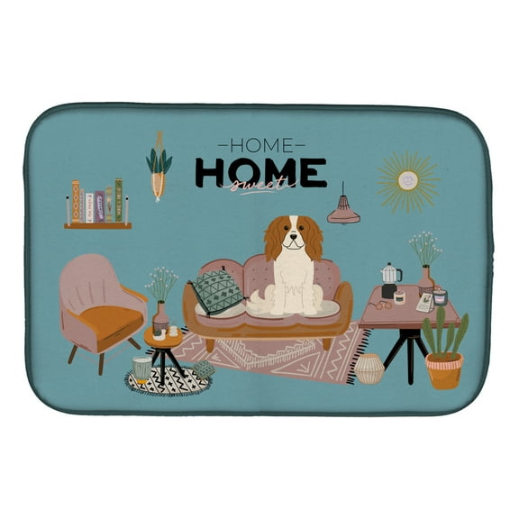 Cavalier Spaniel Sweet Home Dish Drying Mat