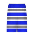 thumbnail image 6 of ZCFZJW Mens Swim Trunk with Compression Liner Casual Striped Color Block Printed Drawstring Swim Shorts Stretch Quick Dry Bathing Suits with Pockets Swimwear Blue XL, 6 of 6