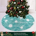 thumbnail image 6 of FMSHPON Light Blue Xmas Christmas Tree Skirt Stand Mat for Holiday Party Decoration Indoor Outdoor 48 inches, 6 of 6