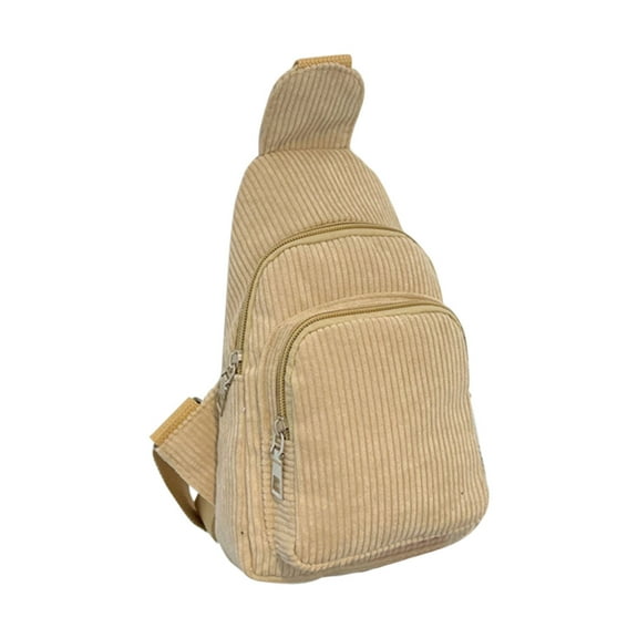 Otqutp Women's Pure Color Bag Women's Bag New Simple Velvet Canvas Bag Casual Single Shoulder Crossbody Bag for Casual Traveling Hiking(Khaki,One Size)