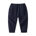 thumbnail image 2 of Baby/Toddler Boys Drawstring Joggers Tapered Ankle Pull-On Pants,Boys Cargo Pants Loose Fit Casual Long Trousers With Pockets Comfortable Straight Leg Joggers For Kids Play For Ages 3 To 10 Years, 2 of 4