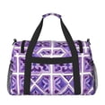 thumbnail image 2 of Portable Backpack Travel Bag Computer Business Travel Bag 11.8×15.4 Inches Waterproof Type Suitable For Outdoor Hiking And Office Use Mediumpurple Moroccan Trellis Hand-Drawn Sketch_3, 2 of 8