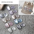 thumbnail image 4 of HHBEAUTY Cat Eye Gel Nail Polish Nude Glitter Crystal Polish, Glass Sparkle Nail Polish Reflective Shimmer Translucent Jelly Color U V Gel Salon DIY at Home, 4 of 8