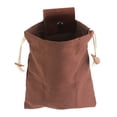 thumbnail image 1 of Bolsa de lona de cuero, bolsa de recolección de alimentos, bolsa de lona encerada, bolsa para recolectar frutas, bolsa para hongos, bolsa de cuero para cinturón de bushcraft, bolsa plegable portátil, 1 of 8