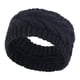thumbnail image 4 of Diadema elástica de punto, gruesa, para el cabello, con orejeras, ideal para el ejercicio en invierno. Negro, 4 of 9