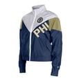 thumbnail image 2 of Women's-5th & Ocean by New Era  Navy Philadelphia Union Leisure Cropped Full-Zip Windbreaker Jacket, 2 of 3
