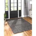 thumbnail image 1 of Unique Loom 3128007 2 x 3 ft. Solid Shag Rectangular Rug, Graphite Gray, 1 of 5
