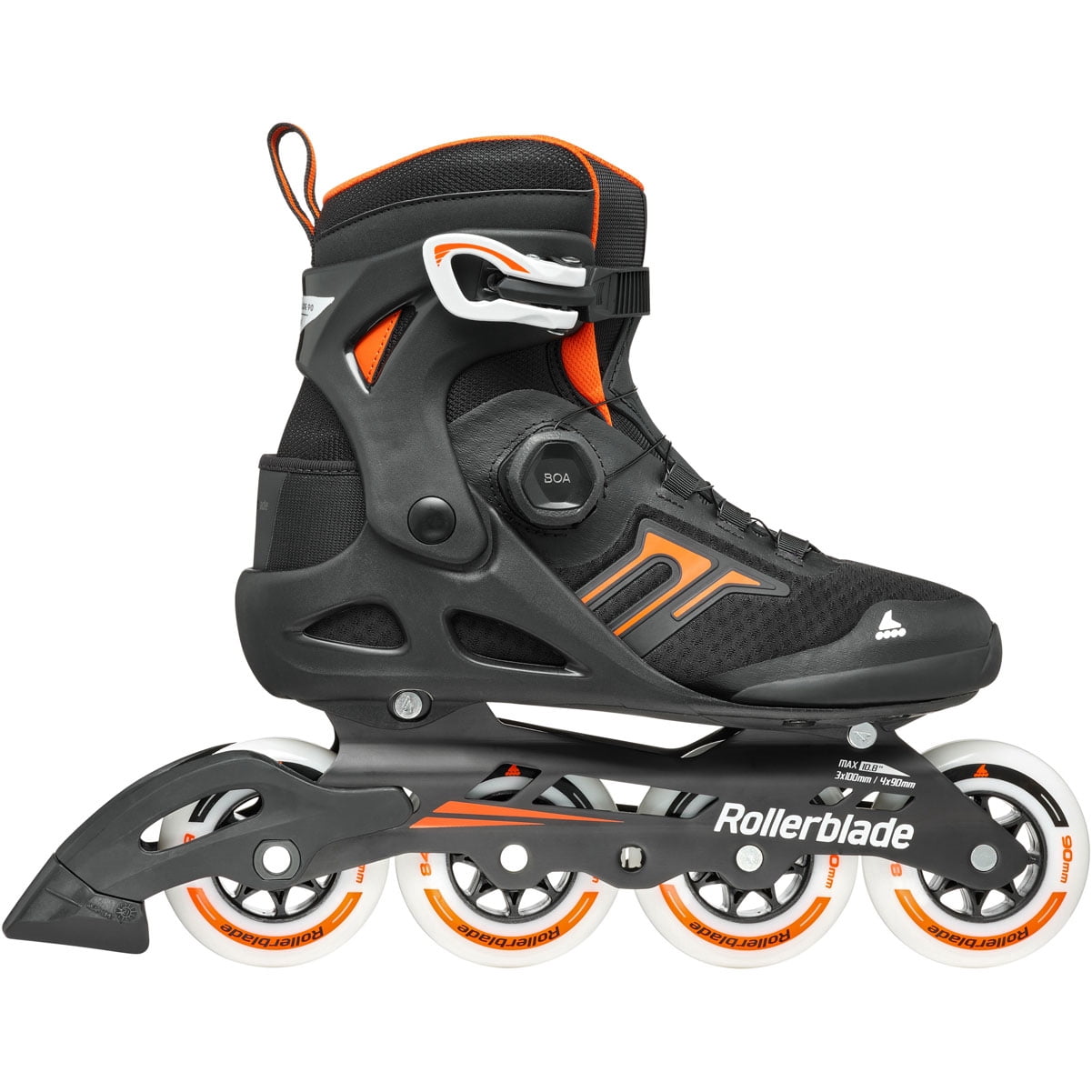 ROLLERBLADE Men's Macroblade 90 BOA Black/Orange Skates, Size: 7