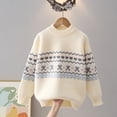 thumbnail image 2 of Jalioing Teen Girls Crew Neck Sweaters Fashion Long Sleeve Graphic Sweater Pullover Winter Casual Knitted Tops 9-15 Years, 2 of 9