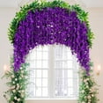 thumbnail image 5 of Imitation Wisteria Garland, Dark Purple Flower Vine, Home Decor, 70.87 Inch Long, Plastic Material,Vsgery, 5 of 9