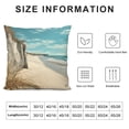 thumbnail image 5 of Creowell Beach Cliff Ocean Pillow Covers for Couch Sofa Indoor Outdoor Pillows Soft and Durable 1PC 22x22in, 5 of 5