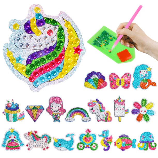Pearoft Gifts for 6 7 8 Year Olds Kids,Unicorn Diamond Painting Toy for