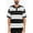 Black White, variant on Mens Classic Charlie Brown Old School Striped Midweight Polo Shirt Street Casual Tshirt