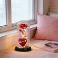 thumbnail image 4 of LED Preserved Rose in Glass Dome with Light Up Base & Heart - Eternal Floral Gift for Women, Valentine's Day, Christmas, Birthday, Anniversary - Romantic Home Decor & Luxury Present, 4 of 6