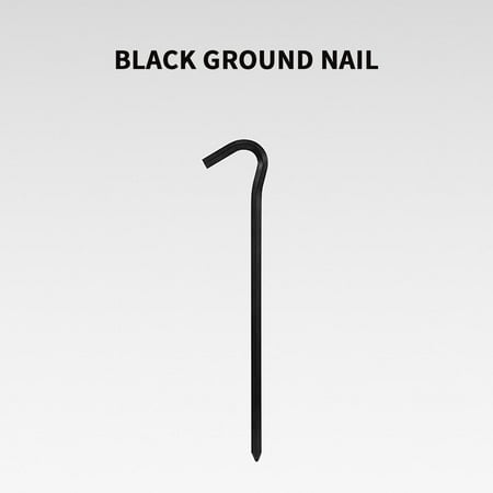New Release JGF844 Outdoor High-strength Aluminum Alloy Ground Nails 18cm Question Mark Ground Nails Camping Tent Nails Hexagonal 7-shaped Ground Nails