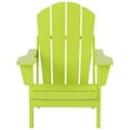 thumbnail image 4 of Polytrends  Laguna All Weather Poly Outdoor Patio Adirondack Chair Set - with Ottomans and Side Table (5-Piece) Lime, 4 of 5