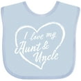 thumbnail image 3 of Inktastic I Love My Aunt and Uncle in White Chalk Heart Boys or Girls Baby Bib, 3 of 4