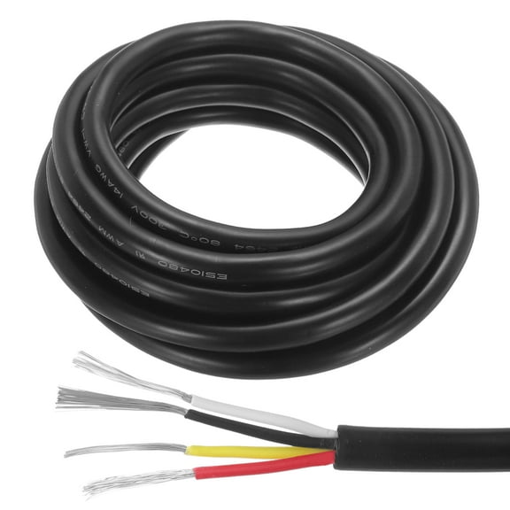Uxcell Red Black Yellow White Wire 4pin Extension Cable Cord Electrical Wire 14 AWG Oxygen-Free Copper 10Ft