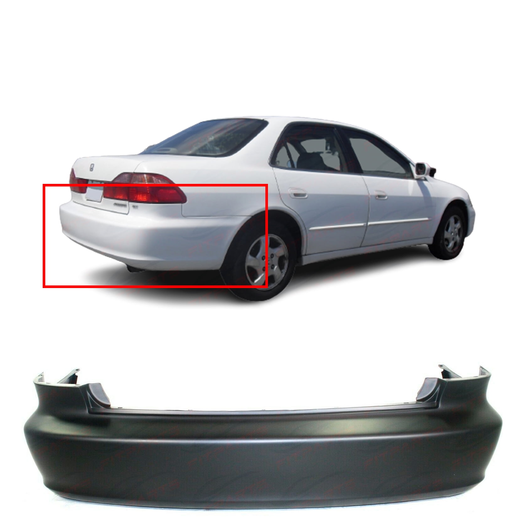 Rear Bumper Cover for 1998 1999 2000 2001 2002 Honda Accord Sedan