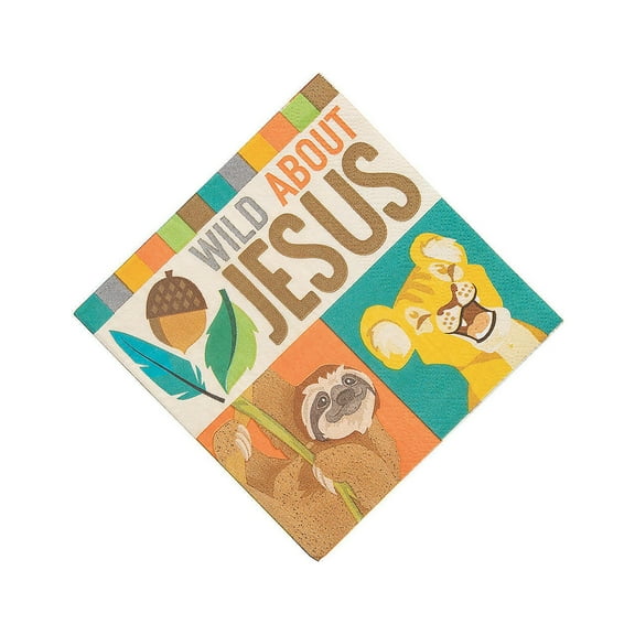Wild Encounters Vbs Beverage Napkins - Party Supplies - 16 Pieces