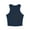 Solid Navy Blend, variant on Effete Feline Claw Marks Scratch Women Micro Rib Racer Tank Top