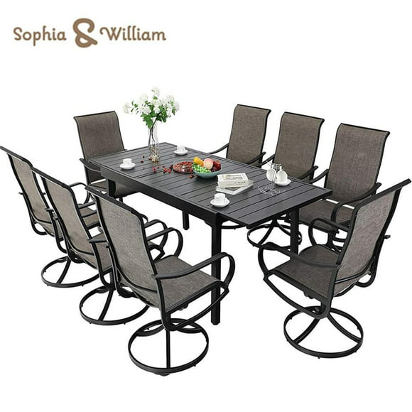 Dining Table Patio Set For 8 - Eight Chair Patio Set