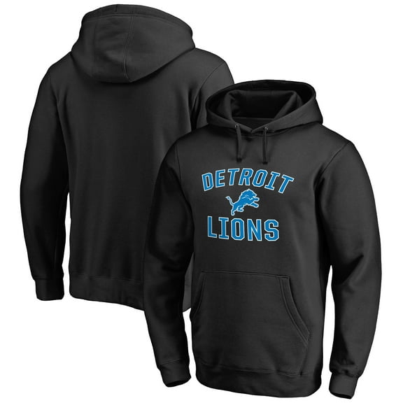 Men's Black Detroit Lions Victory Arch Pullover Hoodie