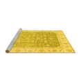 thumbnail image 2 of Ahgly Company Machine Washable Indoor Square Oriental Yellow Traditional Area Rugs, 4' Square, 2 of 4