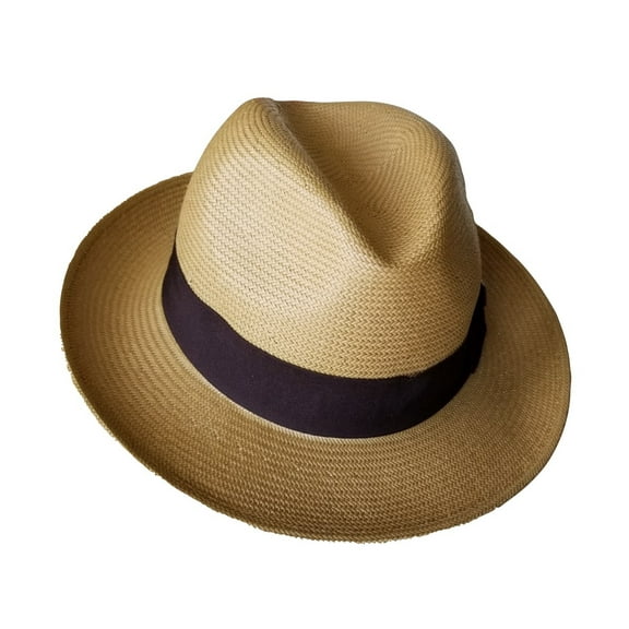 Kenny K Fedora, Classic Panama Style Hat, 100% 3-bu Toyo, Elegant and Tasteful PAN53 (Tea, X-Large)