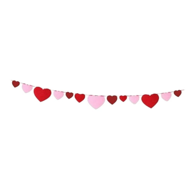 yuksok Valentine'S Day Hearts String Garland Banner DIY for Proposal Valentines Day A
