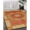 thumbnail image 3 of Ahgly Company Machine Washable Indoor Square Abstract Orange Area Rugs, 8' Square, 3 of 7