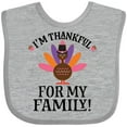 thumbnail image 3 of Inktastic Thanksgiving Girl Turkey Thankful for Family Girls Baby Bib, 3 of 4