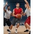 thumbnail image 6 of NY Threads Multipack Breathable Mesh Mens Athletic Shorts, Large, Black/Dark Grey/Red, 6 of 7