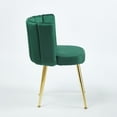 thumbnail image 5 of Cterwk Pack of 2 Armless Dining Chair with Golden Iron Legs, Velvet Side Chair for Dining Room, Living Room, Cafe, Green, 5 of 10