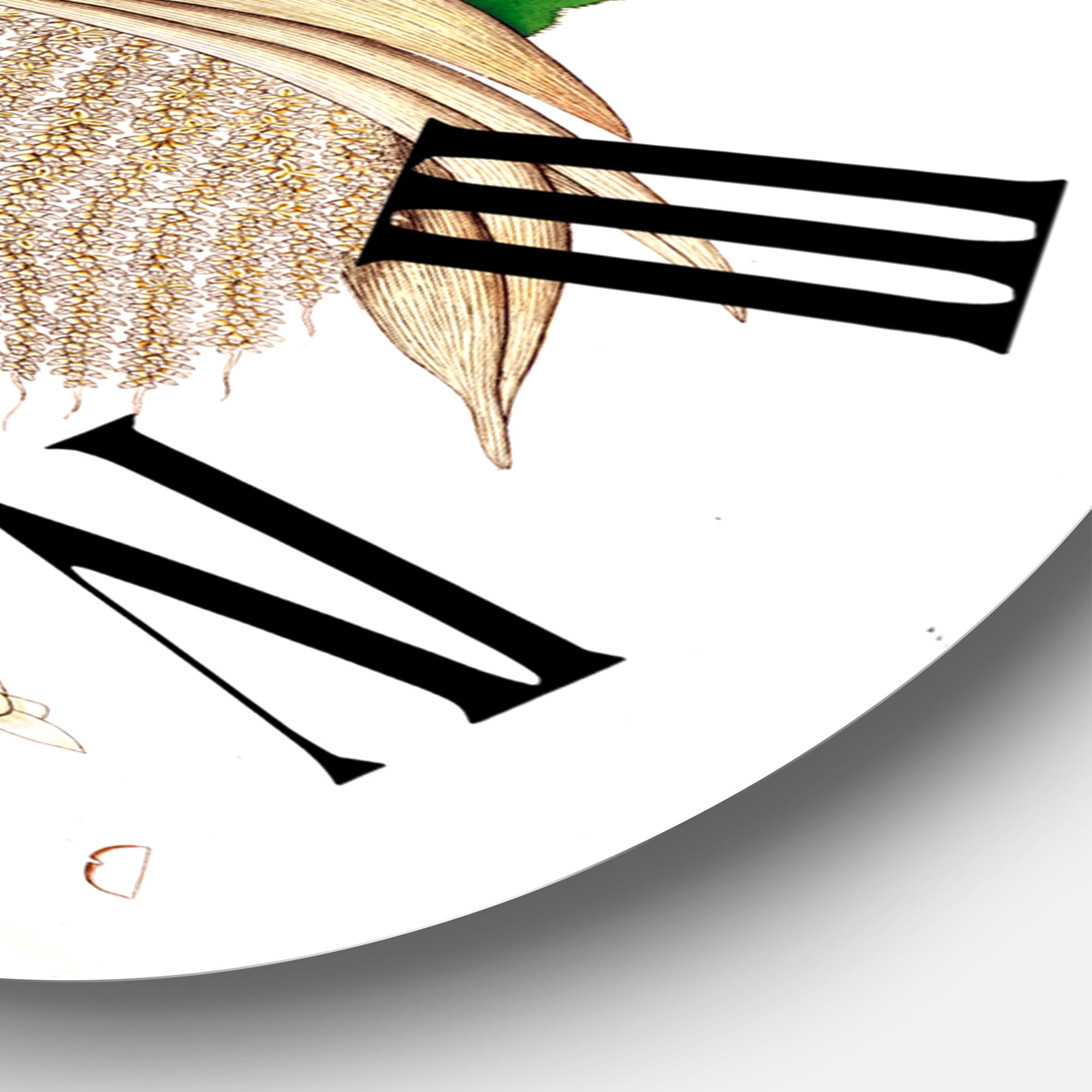 Designart 1 in Quartz Farmhouse Wall Clock