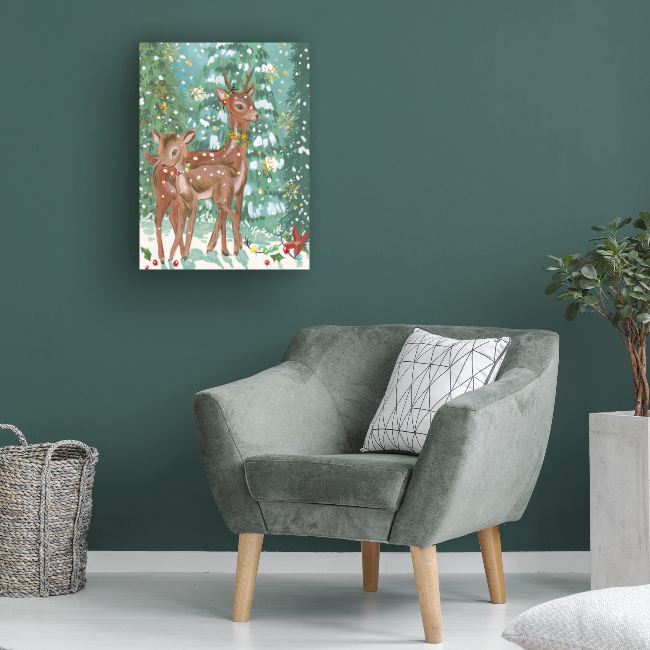 Trademark Fine Art Melissa Wang Doe and Fawn II Canvas Wall Art