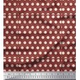 thumbnail image 1 of Soimoi Red Rayon Fabric Artistic Flower & Dots Print Fabric by the Yard 56 Inch Wide, 1 of 3