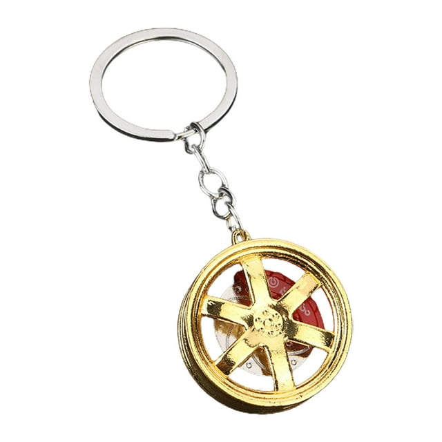 Ohufall Alloy Car Wheel Tire Rim Keychain Male Female Small Gift Pendant Car Key Ring Car Parts Model Key Chain Bag Charm Keychain Accessories