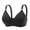 Black, variant on Bras for Women Plus Size Non Steel Ring Soft Breathable Cotton Adjustable Strap Ladies Thin Bras Gray S