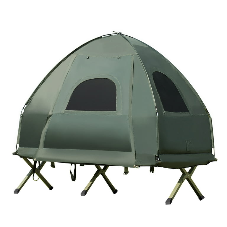 innovation Oprør planer Patiojoy 1-Person Folding Camping Tent Cot Portable Pop-Up Tent w/Sleeping  Bag & Air Mattress for Outdoor - Walmart.com