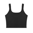 thumbnail image 6 of Women’s Sexy Square Neck Double Lined Seamless Sleeveless Cropped Tank Yoga Crop Basic Tops 2024, 6 of 6