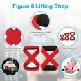 thumbnail image 4 of Uxcell Figure Lifting Strap, Weightlifting Wrist Wraps Dead Lift Padded Grips for Fitness Power Strength Training Red Medium, 4 of 7