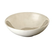 Small White Ceramic Ring Dish with Silver Interior