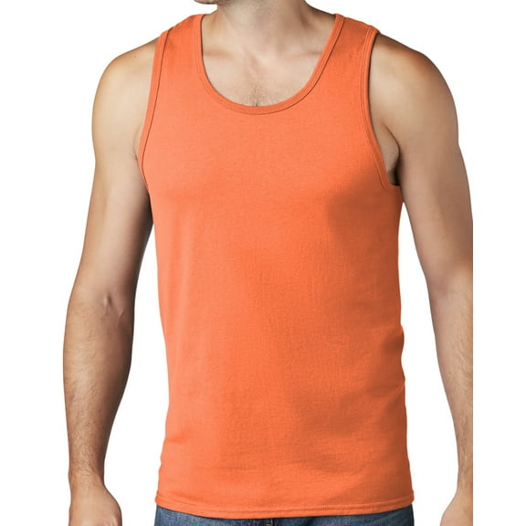 Men's Core Value Mid-weight Tanktop, XL Neon Orange