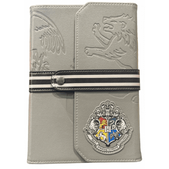Universal Studios Harry Potter Hogwarts Crest Gray Journal New With Tag