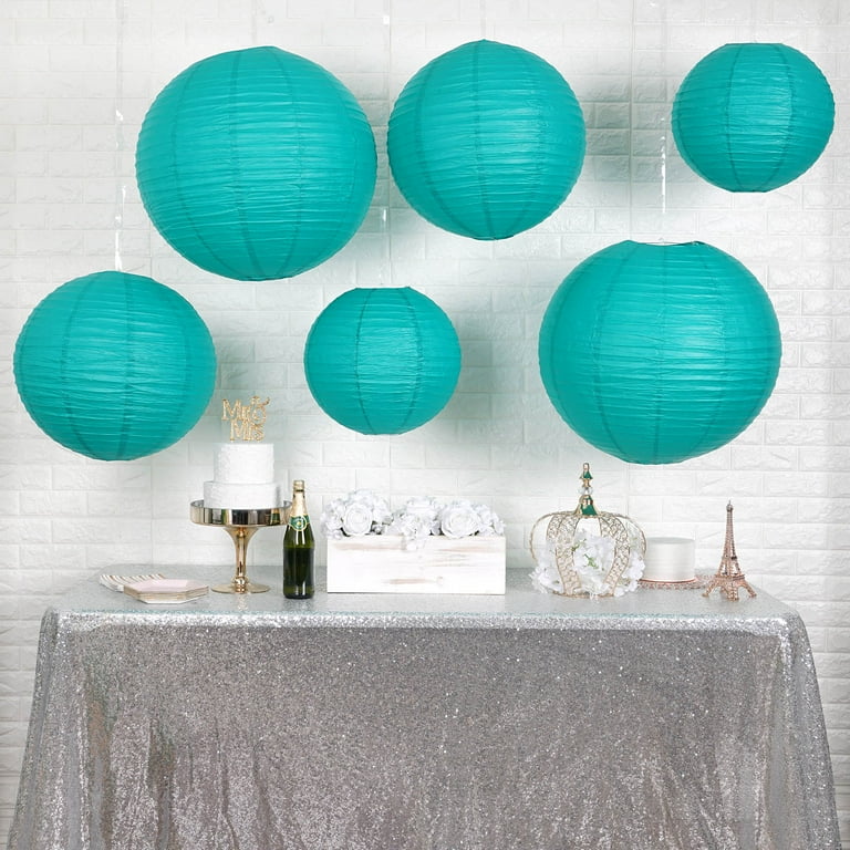 Turquoise best sale paper lanterns
